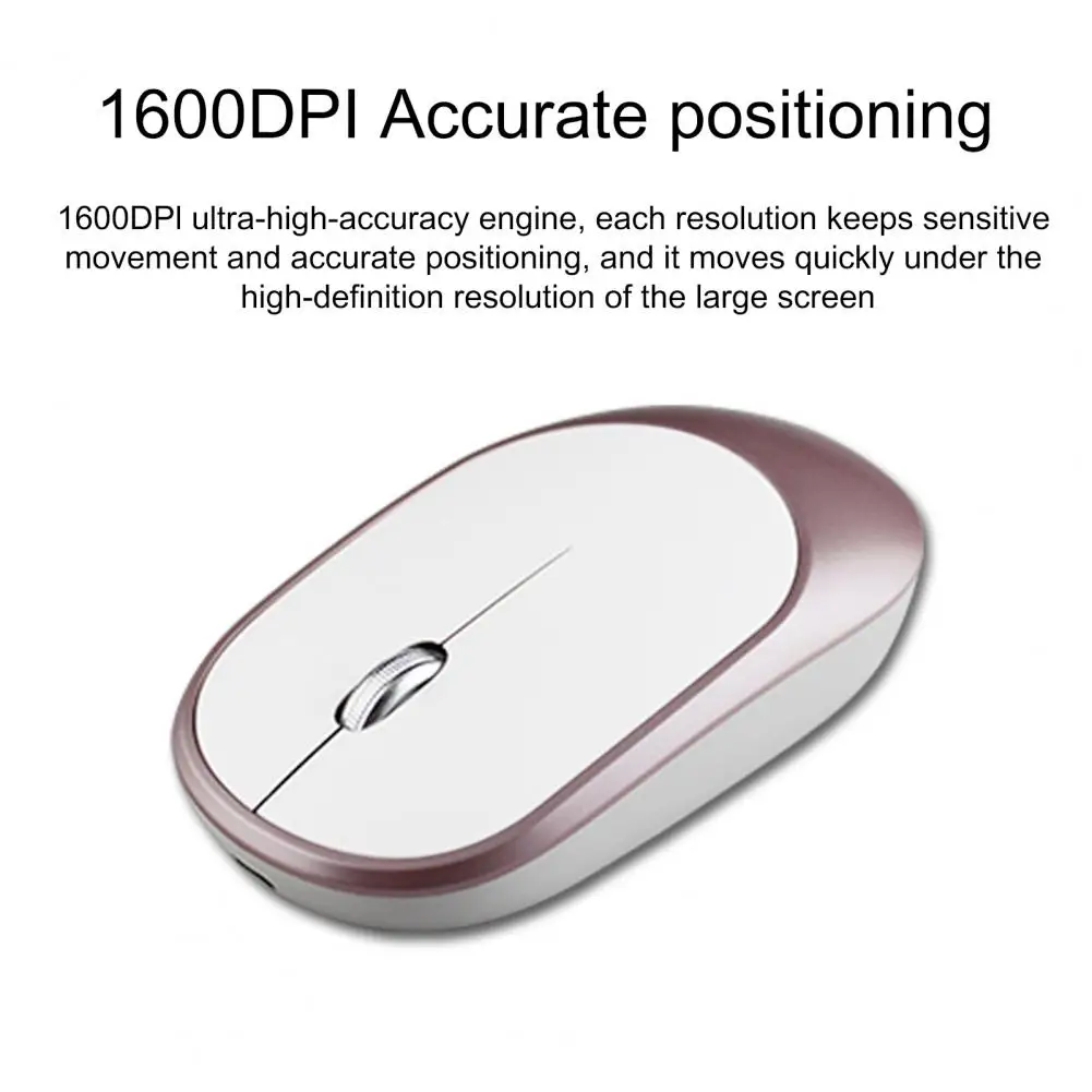 Ultra-Thin 2.4Ghz Mute Button Rechargeable Wireless Mouse Silence Mause for Office Home Laptop Computer PC Accessories | Компьютеры и
