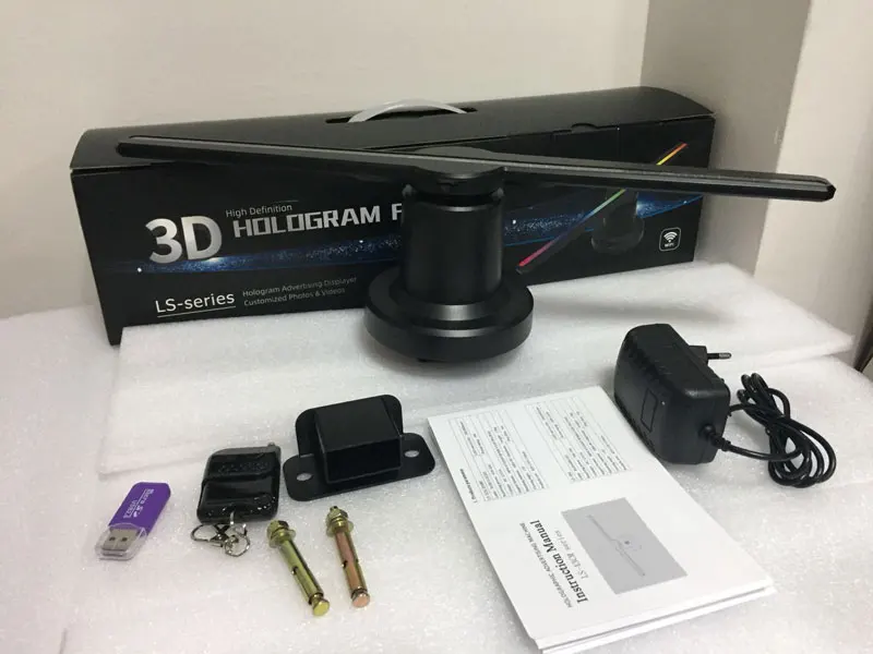 3D голограмма проектор светильник рекламный дисплей светодиодный голографическая визуальная лампа дистанционный Светодиодный 3d дисплей рекламный логотип светильник