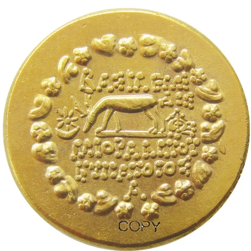 G(40)MITHRADATES VI Gold Stater 84 BC портрет в прекрасном стиле. Редкая позолоченная