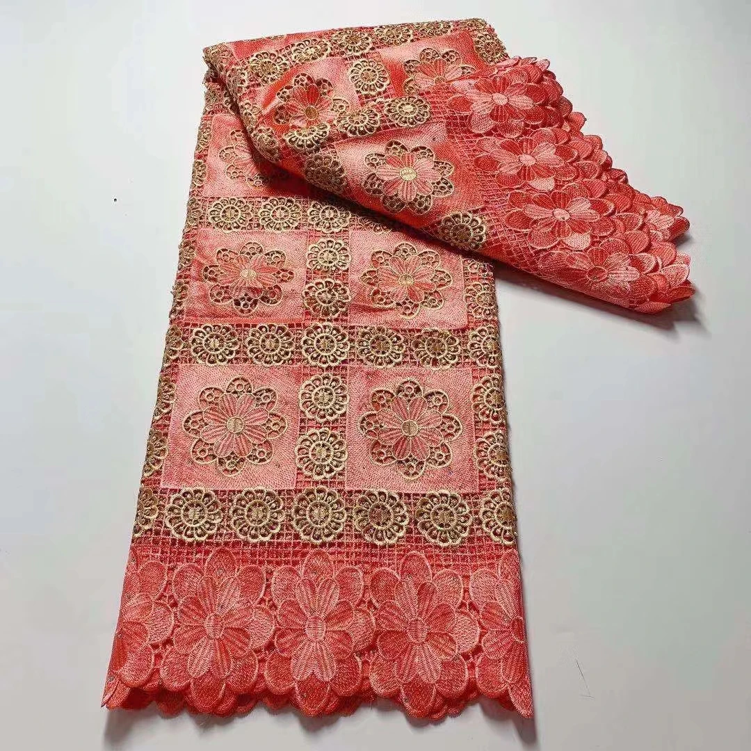 

2021 THE latest good quality water soluble lace fabric 5yards/piece good quality water soluble lace for dress DF8313