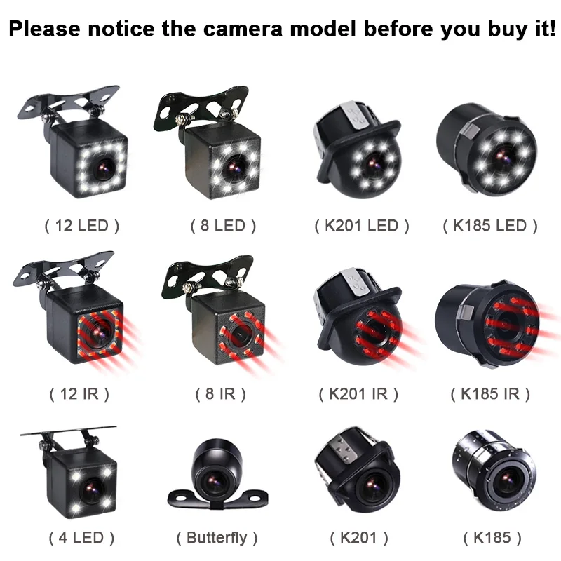 

Камера заднего вида с 5-дюймовым автомобильным монитором, камера заднего вида, резервная камера, 12 ИК ночных камер, 12 светодиодов, Super Night Car ...