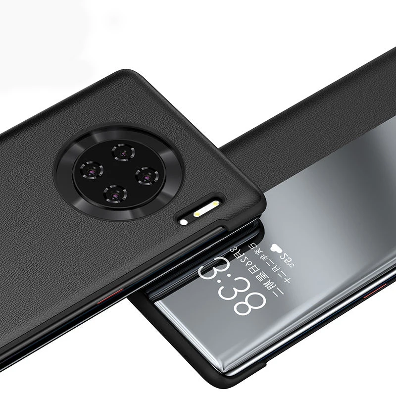 Чехол-книжка для HUAWEI Mate30 Pro умный защитный чехол с окошком кожаный камеры |