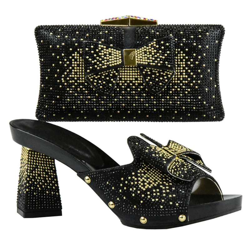 Желтый Свадебный комплект из обуви и сумки итальянский Дамский украшенные