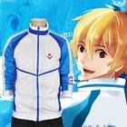 Бесплатно! Купальный костюм Iwatobi для косплея аниме Харука нананазе Макото Тачибана ядзаки костюм для плавания Нагиса Хадзуки Мужская толстовка на молнии