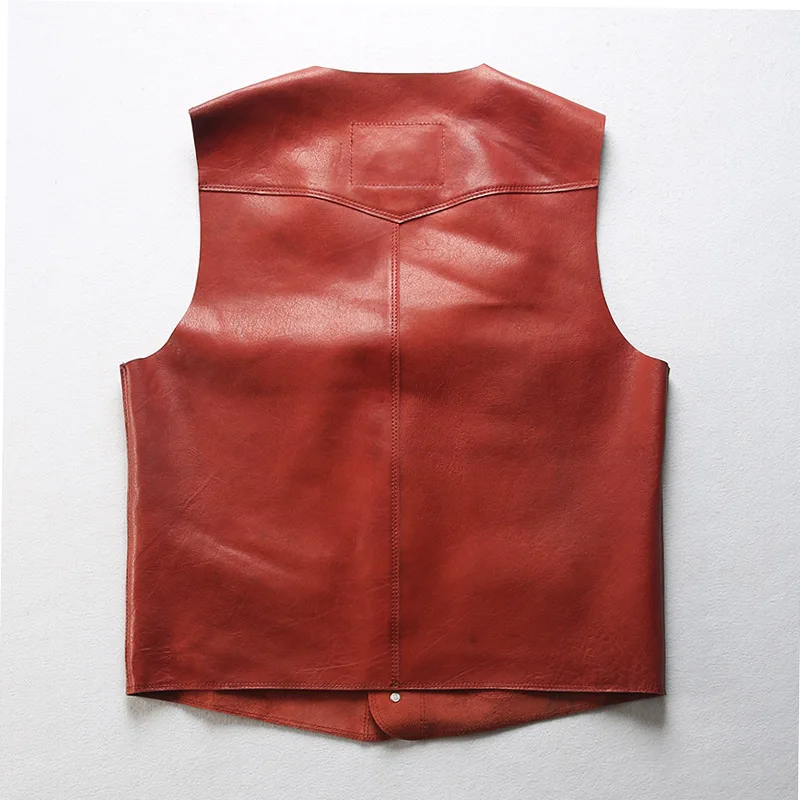 

1951 Super Offer! Read Description! Asian Size Premium Quality Vest Men's Sheep Leather Mens Skin 4 Colours