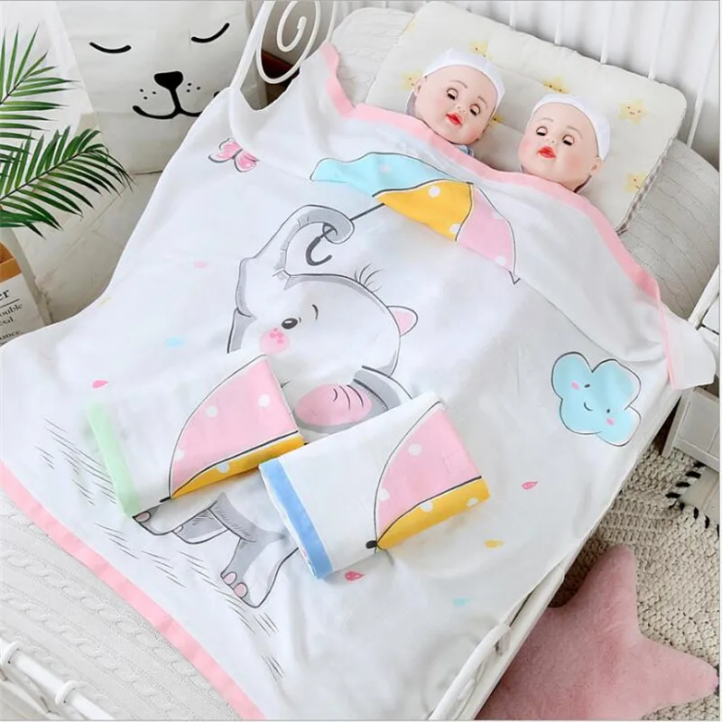 110*110 см трехслойное банное полотенце Пеленальное Одеяло детское постельное