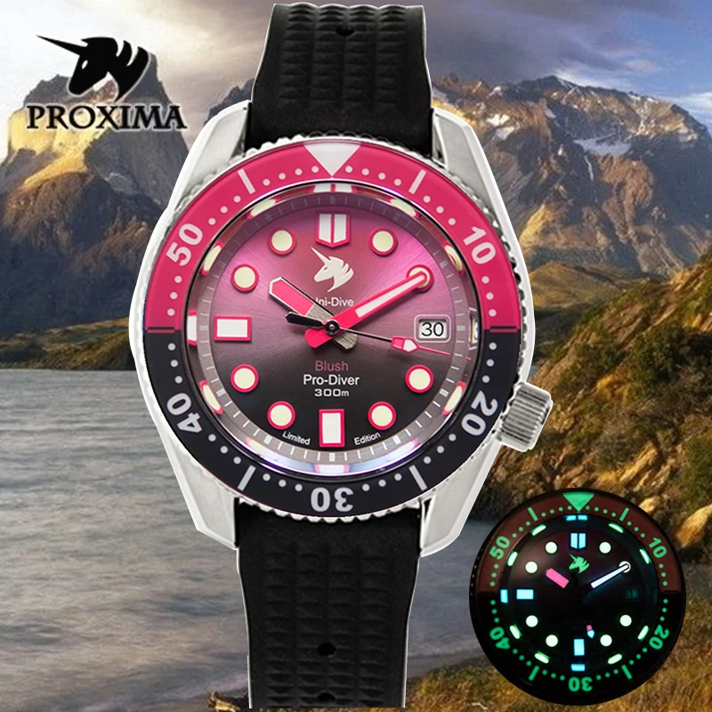 

Часы для дайвинга Proxima MM300 SBDX001 из нержавеющей стали NH35, светящиеся судовые наручные часы с керамическим механизмом и вставками C3