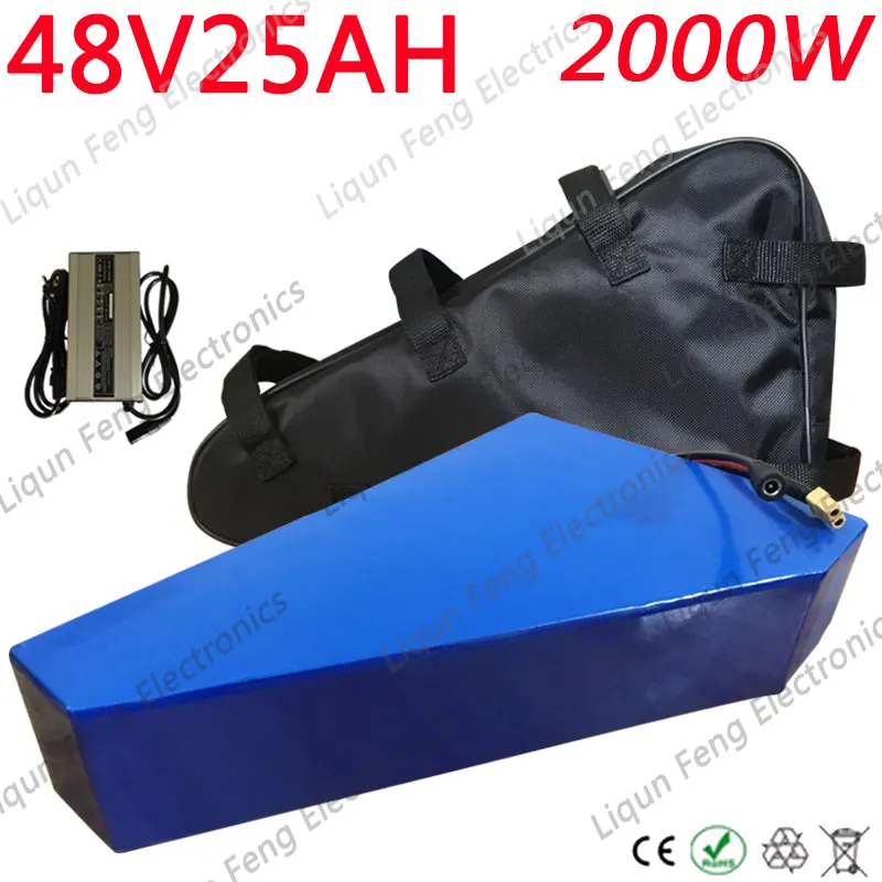 Треугольная аккумуляторная батарея 48 в 25 Ач литиевая 2000 Вт для электрического