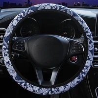 37 38cm universal car steering wheel cover soft plush rhinestone for steering cover car styling interior accessories