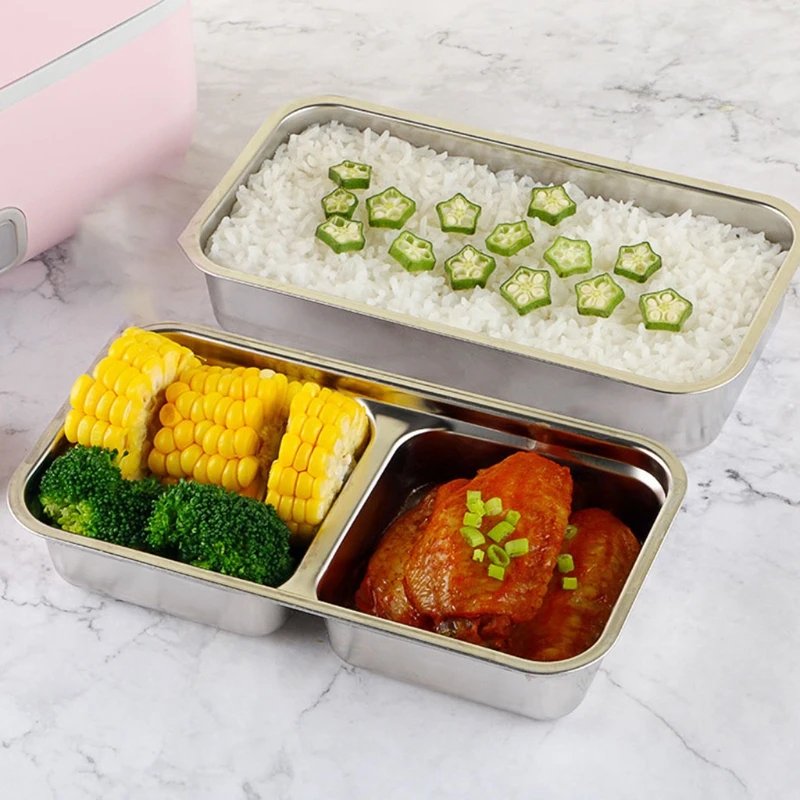 

Multifunction Electric Lunch Box Double Layer Rice Cooker Stainless Steel Food Heater Warmer Container Cooking Tool