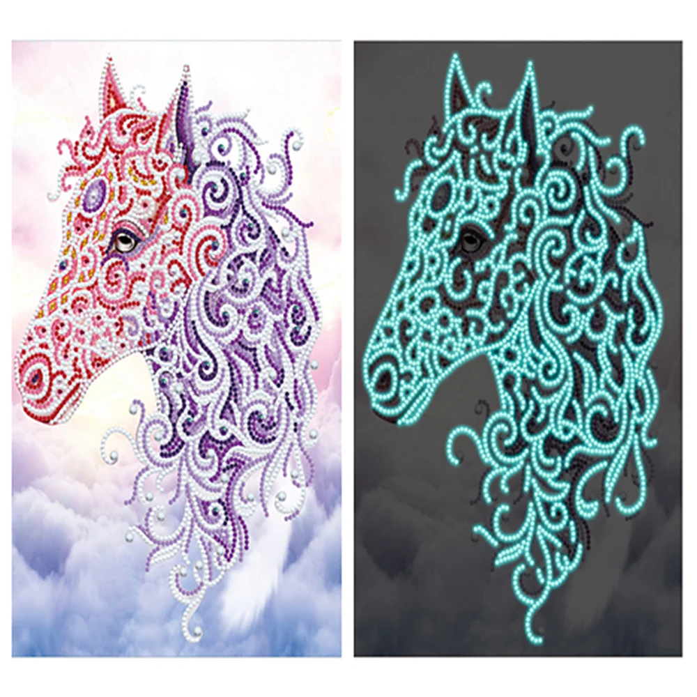 

DIY Special Shaped Drill Cartoon Animal Flower Luminous Diamond Painting Kit Diamond Embroidery Rhinestone Home Decoration