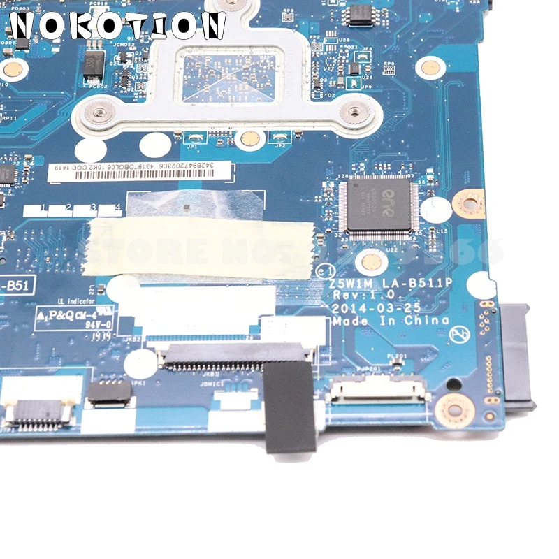 Материнская плата NOKOTION NB.MML11.002 NBMML11002 для ноутбука Acer aspire ES1-511 N2830 CPU DDR3 Z5W1M |