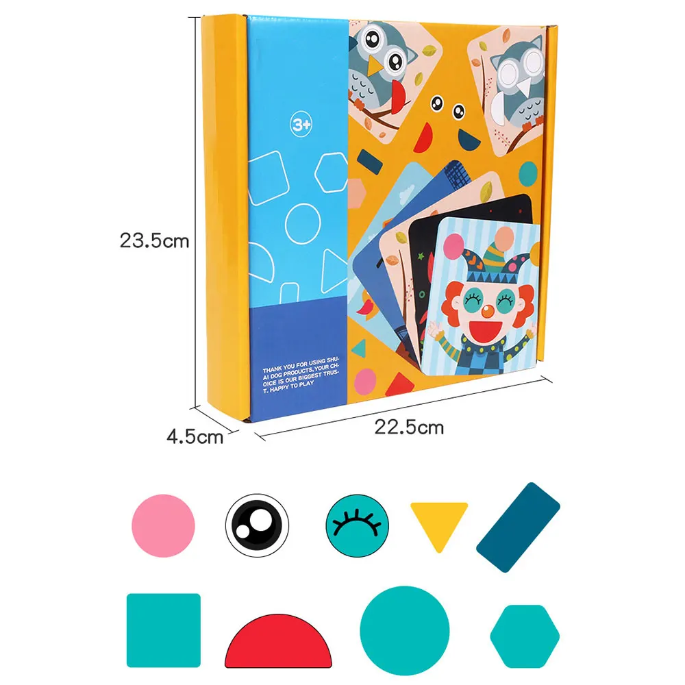 

Montessori Colorful Wooden Toys Puzzle Hand Board Color Geometry Shape Match Kids Baby Toy Early Educational Leaning Toys