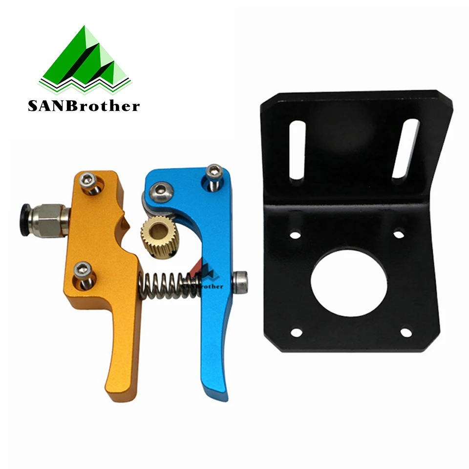 3D полностью металлический алюминиевый анодированный экструдер Bowden для