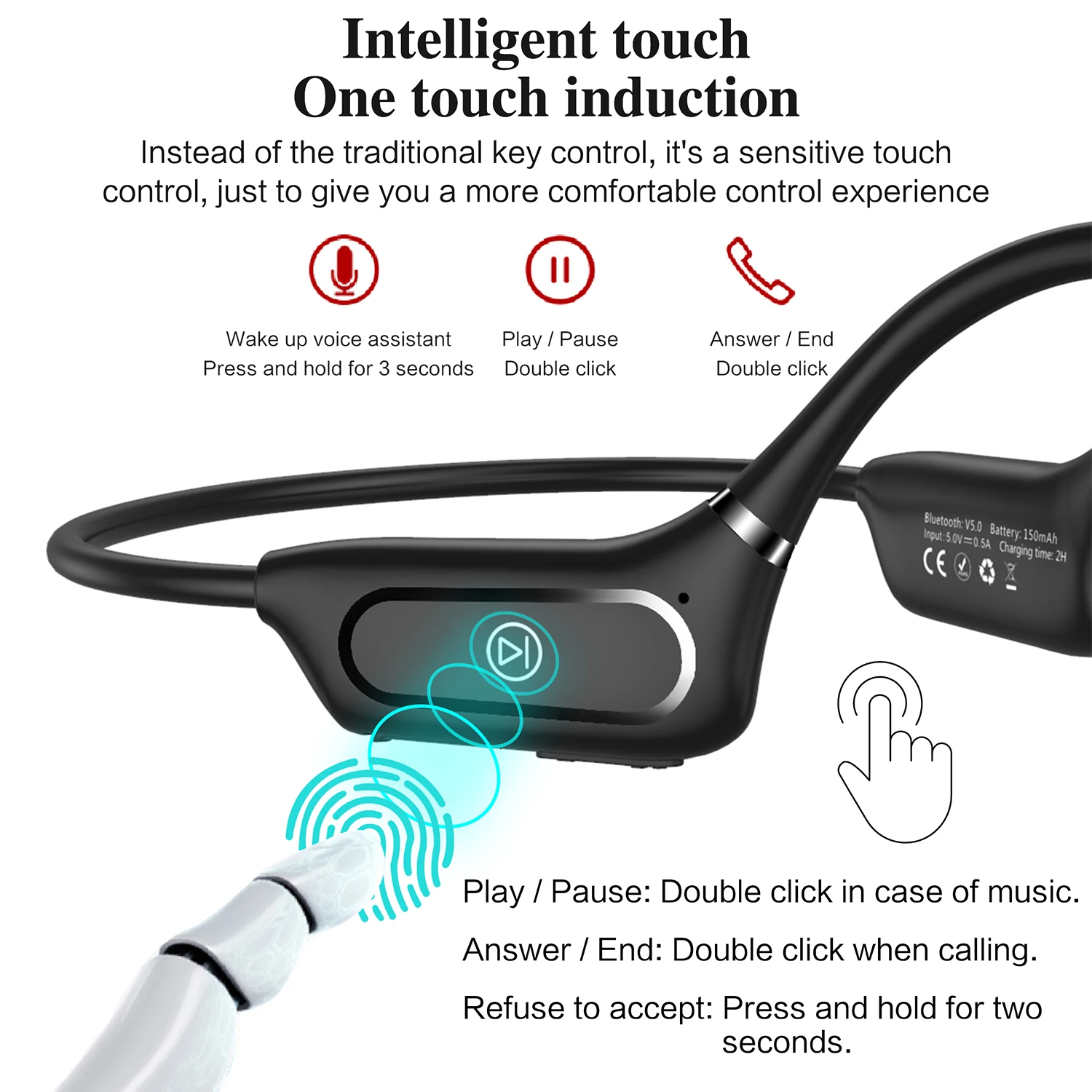 100% оригинальные высококачественные наушники с костной проводимостью Спортивная