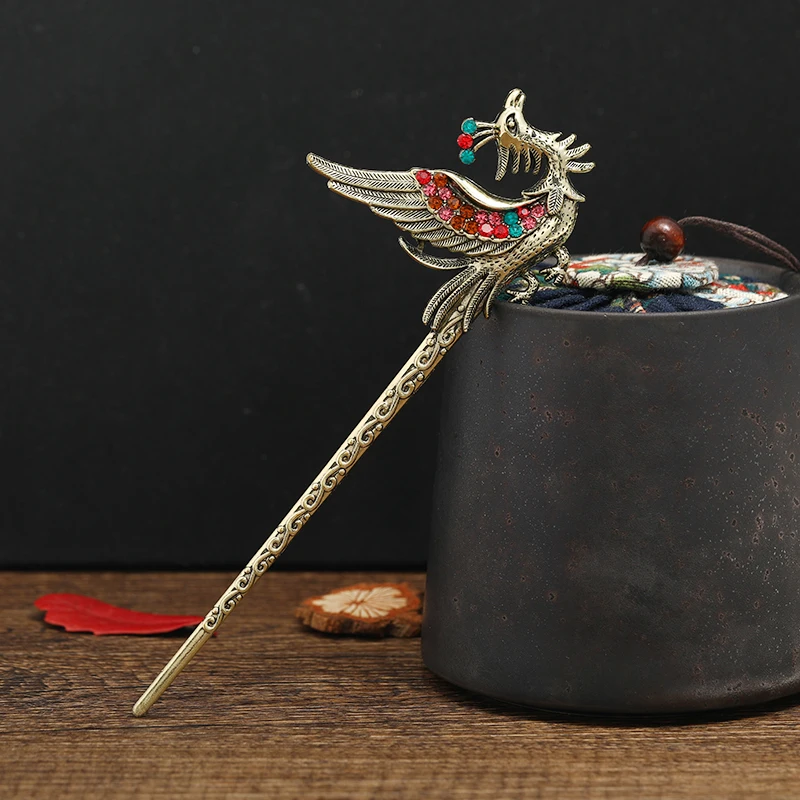 Женская Винтажная заколка для волос с Фениксом | Украшения и аксессуары