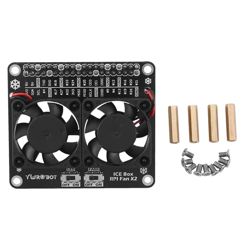 Удлинительная плата для Raspberry Pi 4 Model B GPIO охлаждающий вентилятор светодиодный