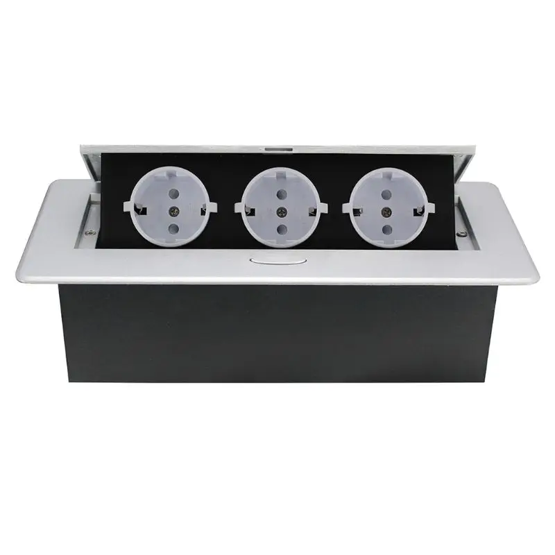 Мультимедийная розетка соединительная коробка Настольная Выдвижная с 3