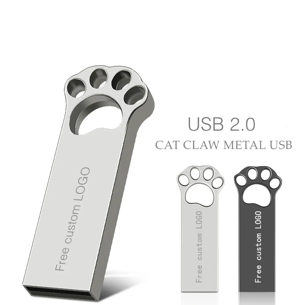 Новый портативный USB флеш-накопитель 128gb 64gb cle usb 2 0 32gb 16b металлический u-диск карта