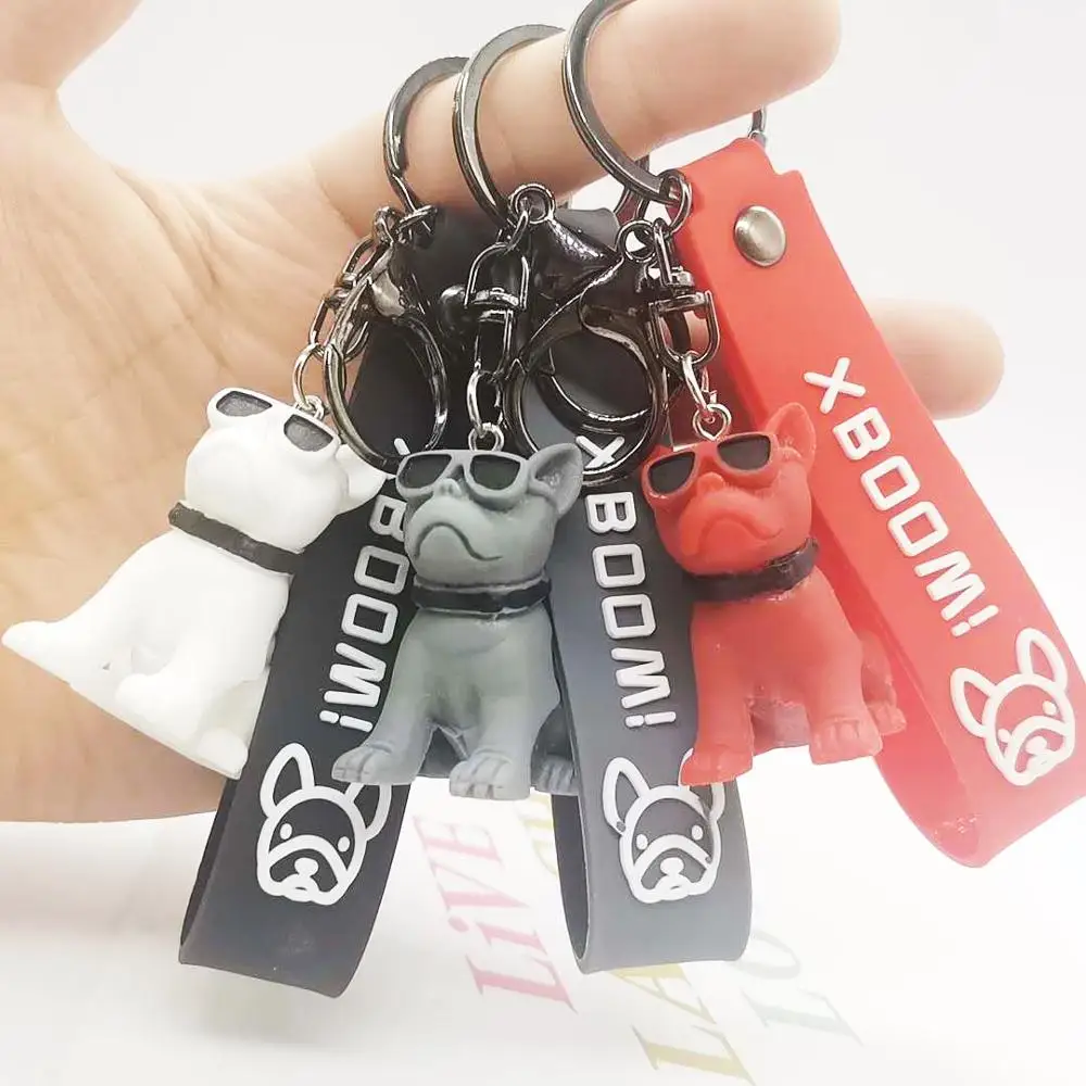 Модный брелок в стиле французского панка бульдог изысканные брелки виде собаки