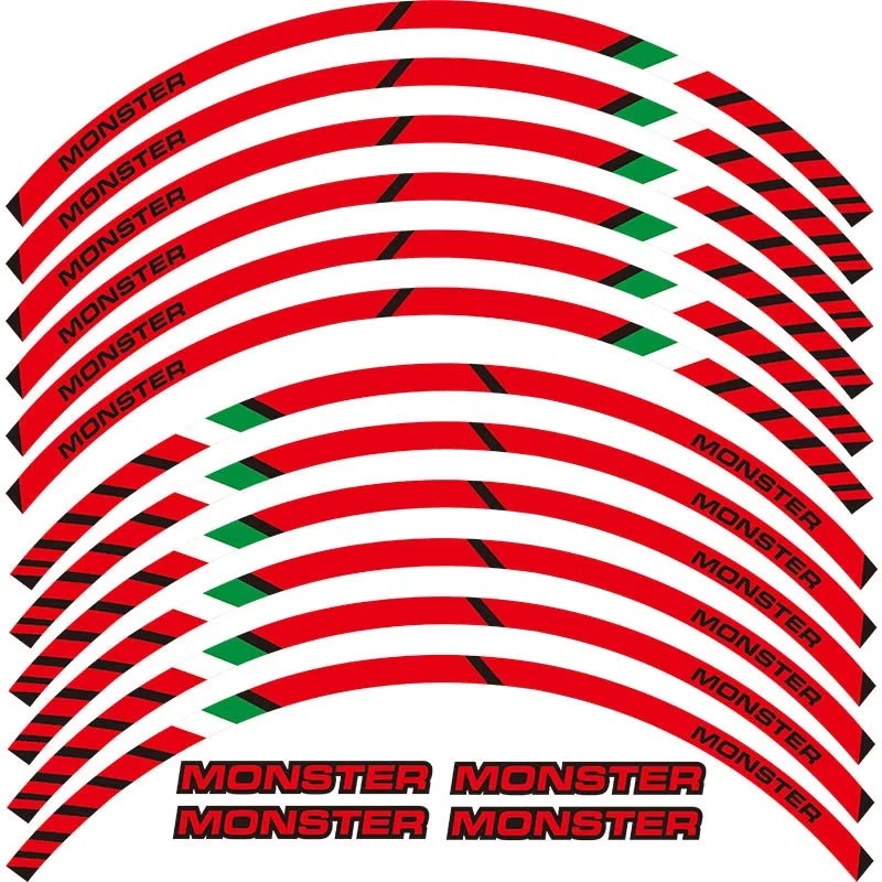 Высококачественная 12 X наклейка с толстыми краями на внешний обод полосатые