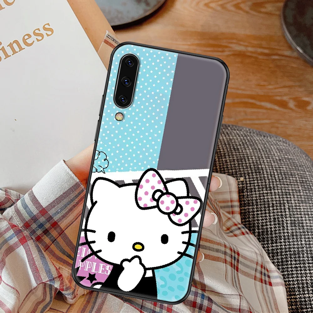 

Hellos Cartoon Kittys Cat Phone Case For Samsung Galaxy A 10 12 20E 21S 30 32 40 50 51 52 70 71 72 5 6 7 2016 2018 black fashion