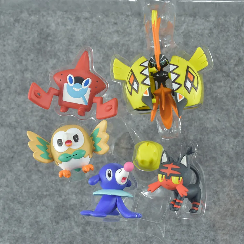 Takara Tomy Подлинная кукла Покемон чармандер попплио Литтен Пикачу ролет Treecko Eevee