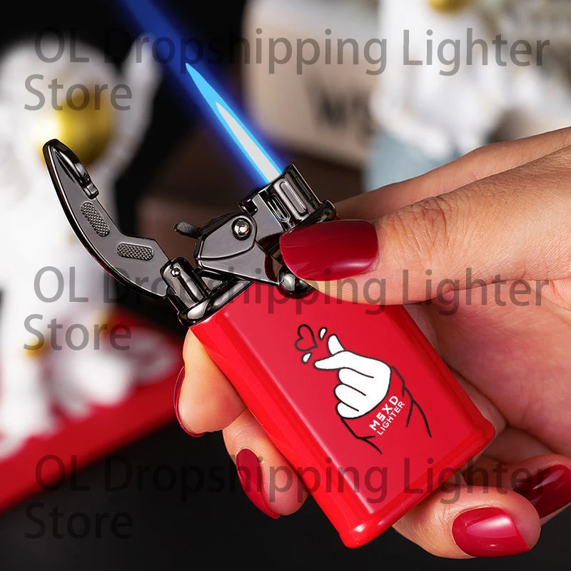 

Rocker Butane Lighter Windproof Gas Lighter Creative Luminous Turbojet Cigarette Lighters Smoking Accessories Men’s Gift