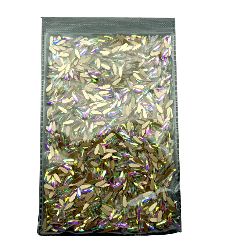 

Wholesale 1440pcs/Pack 3*10mm/2*6mm Raindrop Diamonds For Nail Art Rhinestones Decorations Accessories