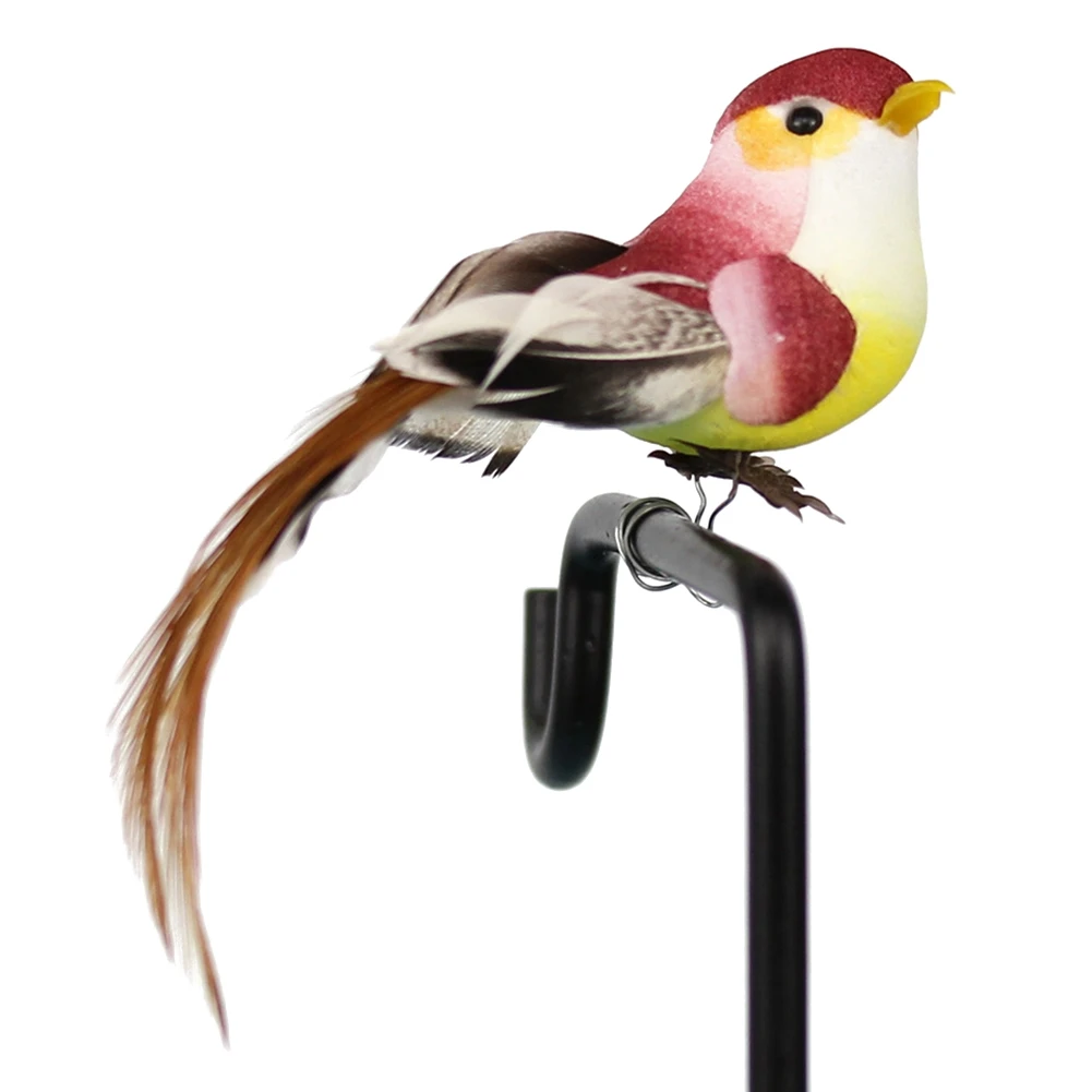 

Feather Fake Birds Models Crafts DIY Wedding Home Garden Ornament Decoration 12PCS Foam Artificial Birds Animal Simulation