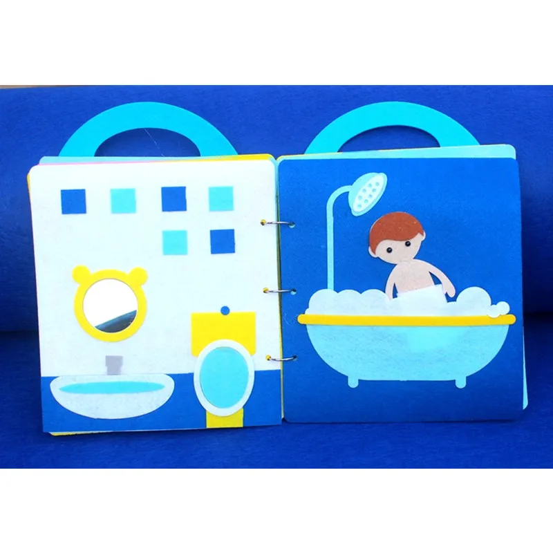 My First Book Cute Felt Animals Baby Picture Mommy Sewing Quiet Books Boys Grow Theme Craft Kits DIY Crafts for Kids Gift | Дом и сад