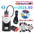 Лучший диагностический сканер Obd2 Vd DS150E Cdp 2021. R0 2018. R3 Keygen для автомобиля и грузовика с Bluetooth, профессиональный светодиодный диагностический инструмент Obd2, 2017