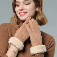 sheepskin gloves one size men women warm gloves soft ladies thermal winter