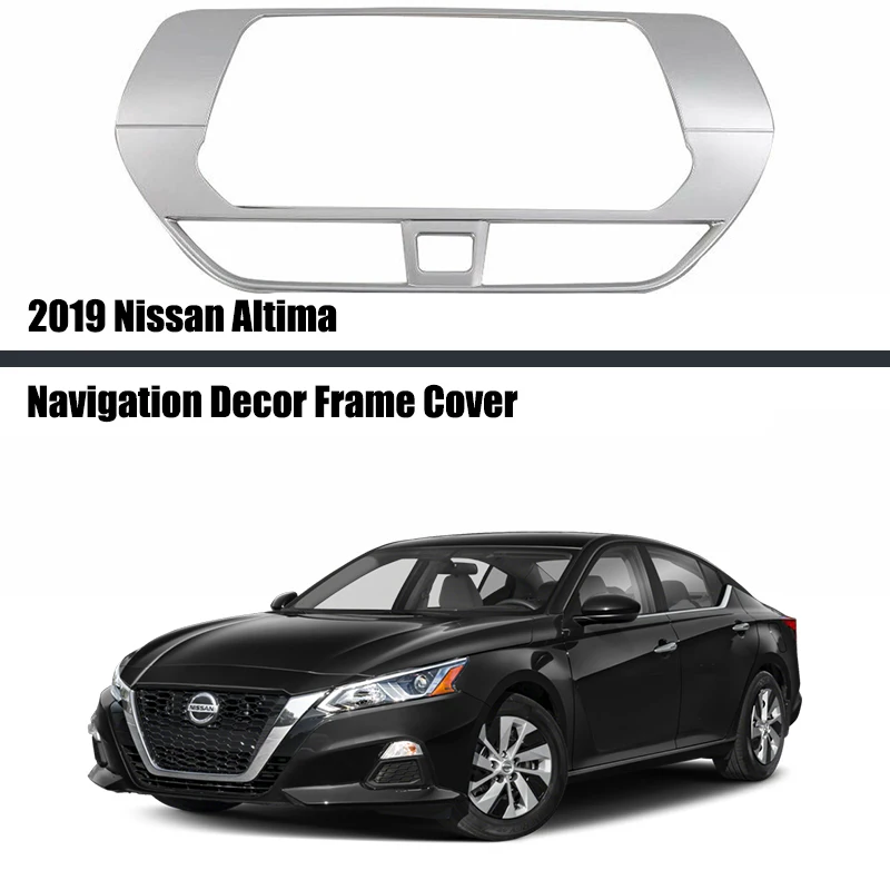 

For Nissan Altima 2019-2020 Car Front Central Console Navigation Frame Cover Trim Bezel ABS Attachment