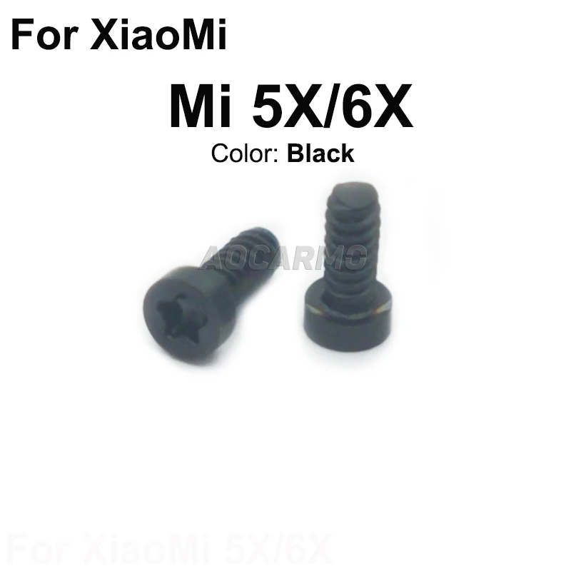 Aocarmo 10Pcs/Lot For XiaoMi 5X/6X mi5x mi6x Silver / Gold Black Bottom Dock Screws Housing Screw Replacement Part - купить по