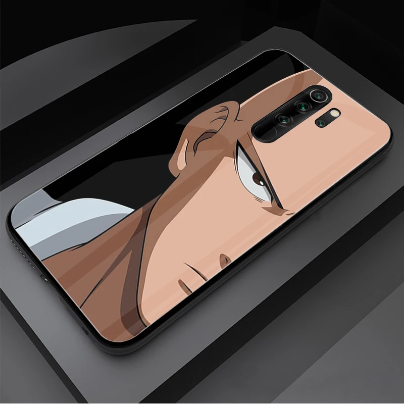 Сайтама из аниме Ванпанчмен чехол закаленного стекла для телефона Xiaomi Redmi Note 5 6 7 8