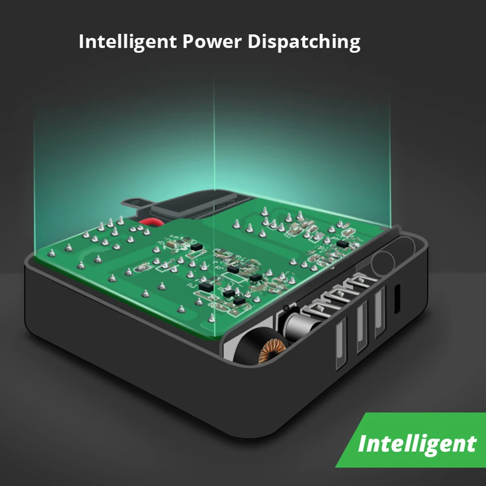 61 Вт 45 Вт PD многопортовое зарядное устройство type-C AC/DC QC3.0 адаптер для быстрой зарядки ноутбука для iPad iPhone MacBook Pro Matebook Xiaomi