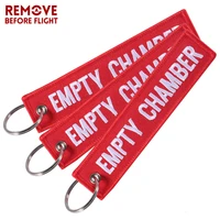 3 pcslot red empty chamber keychain for aviation gift promotion christmas gifts keychains luggage tag embroidery crew key chain
