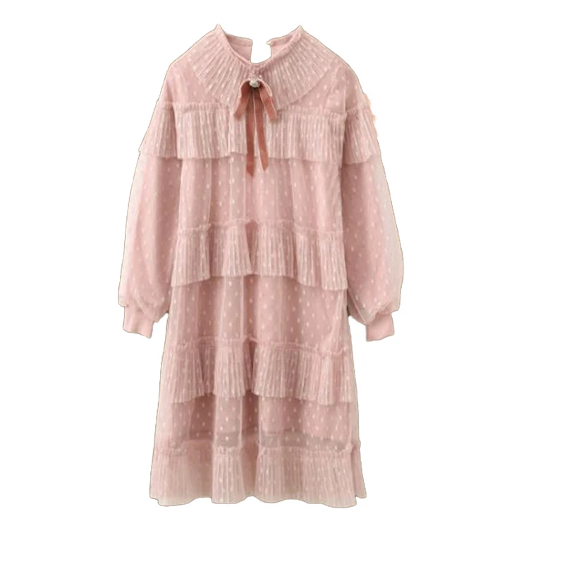 

Girls' dress new spring and autumn clothes spring children's clothes Korean puff yarn cake dress foreign dress kid clothes child
