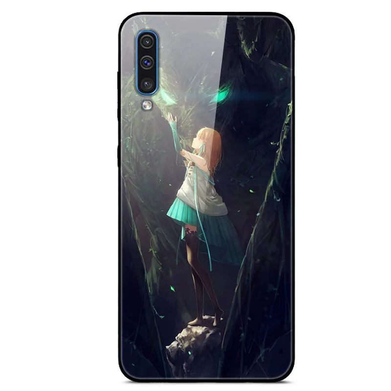 39 Чехол для samsung A50 A 50, чехол из закаленного стекла, жесткий чехол для телефона, чехол для samsung Galaxy A50 A505 A505F, TPU, бампер, чехол s - Цвет: 39