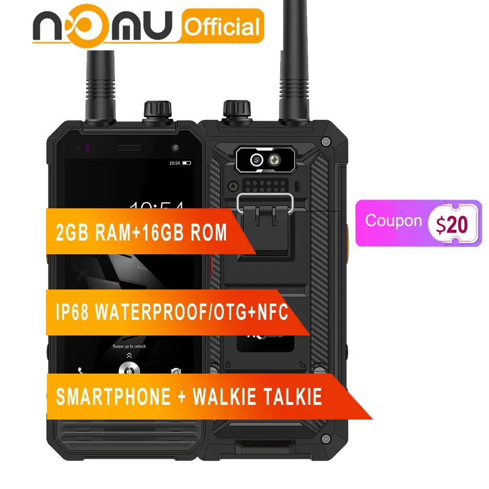 Nomu T18 IP68 водонепроницаемый ударопрочный мобильный телефон рация MTK6737T четырехъядерный 4," HD 2 ГБ+ 16 Гб 5200 мАч OTG+ NFC Смартфон