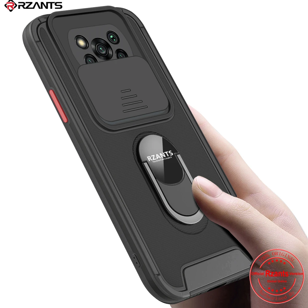

Rzants For Xiaomi POCO X3 POCO X3 PRO Case Anti-Slip Shockproof Ring Holder Lens Protection Thin Phone Cover
