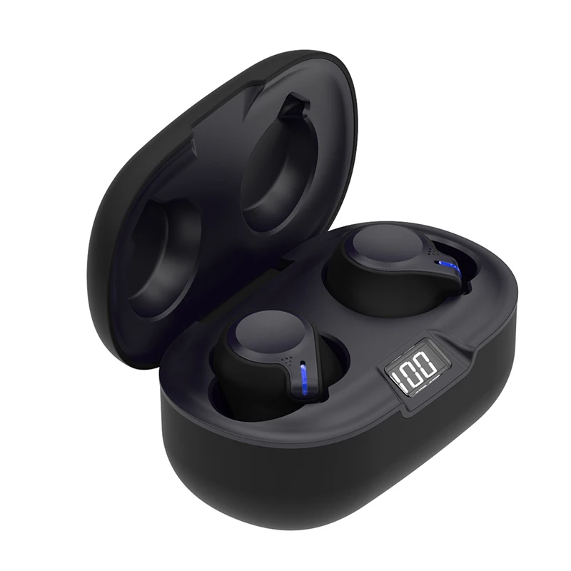 

TWS True Wireless Earbuds screen Frosted shell Matte texture charging case tws earphones 5.0 bluetooth wireless earphone