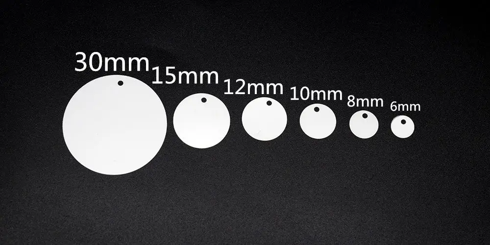 

100G 6/8/10/12/15/30mm Matt White Round Flat PVC Loose Sequins Paillettes for Wedding Manicure Decoration Confetti