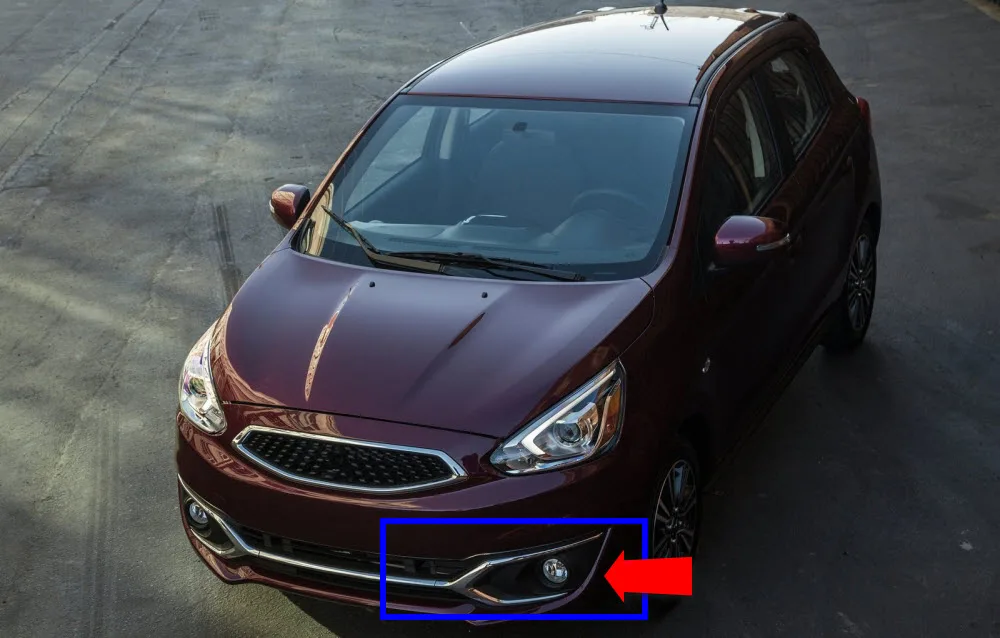 Автомобильный Стайлинг для Mitsubishi Mirage/Space Star светодиодные противотуманные фары H11 H8 Замена налобный противотуманный фонарь