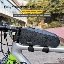 CXWXC Waterproof Bicycle Bag MTB Road Commute Bike Accessories Top Tube Front Frame Cycling Bag Stem Pouch Mobile Phone Bag