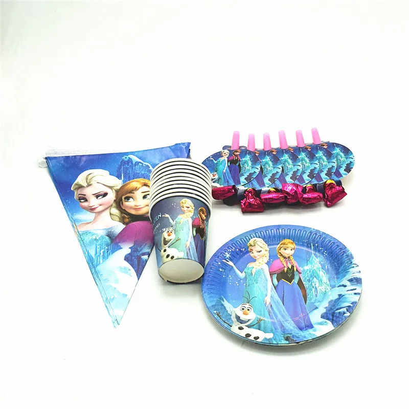 33 шт./партия Снежная королева замороженный набор столовых приборов тарелка чашка