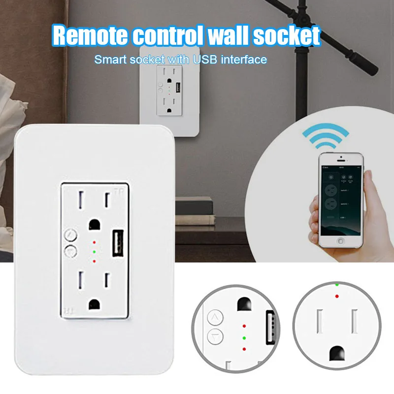Новая улучшенная умная Wi Fi настенная розетка с USB интерфейсом многопортовая