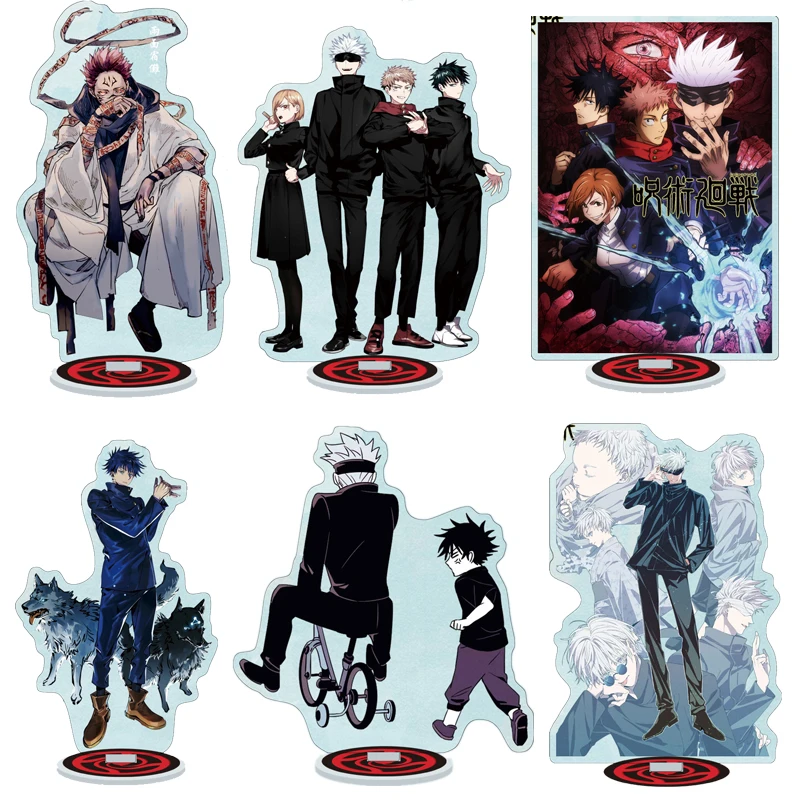 

Anime Jujutsu Kaisen Gojo Satoru Fushiguro Megumi Acrylic Collection Stand Figure Model Cartoon Desk Decor Toy Cosplay Xmas Gift