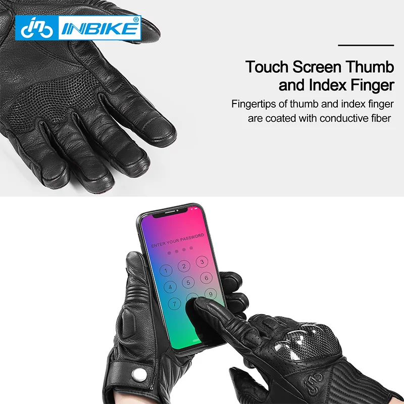 Мотоциклетные перчатки с покрытием из углеродного волокна кожаные велосипедные